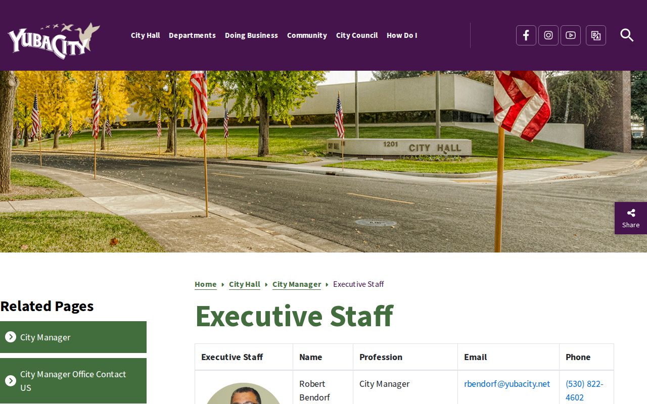 Yuba City people directories executive staff roster